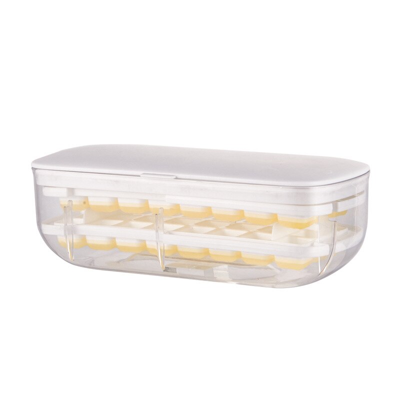 Forms for Ice Block With Cover Silicone Mold Silica Gel Ice Lattice Double-layer Creativity Molds Cube Tray Kitchen Tools Dining