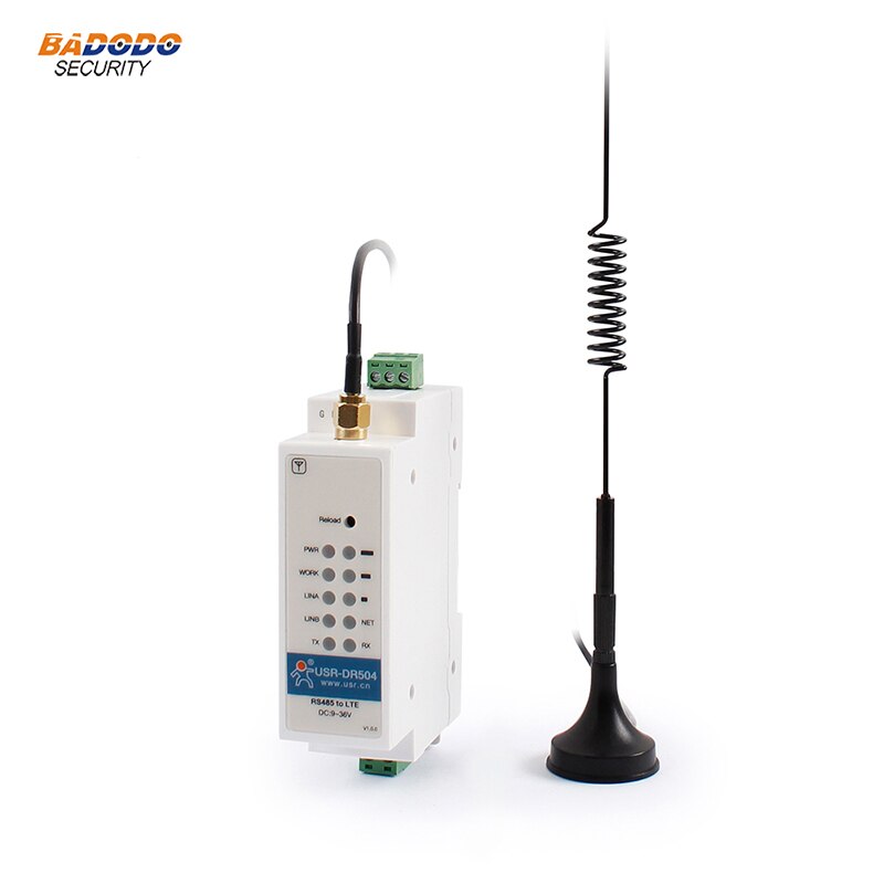 DIN-rail Industrial cellular RS485 4G FDD-LTE WCDMA Modem Server converter USR-DR504 support Modbus RTU to Modbus TCP