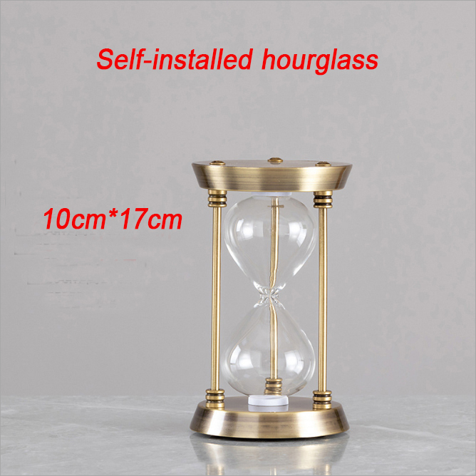 Reloj de arena vacío, decoración del hogar, sala de estar, oficina, hora de Metal, cristal, temporizador, reloj de arena de lujo, gafas de arena, boda: hourglass B