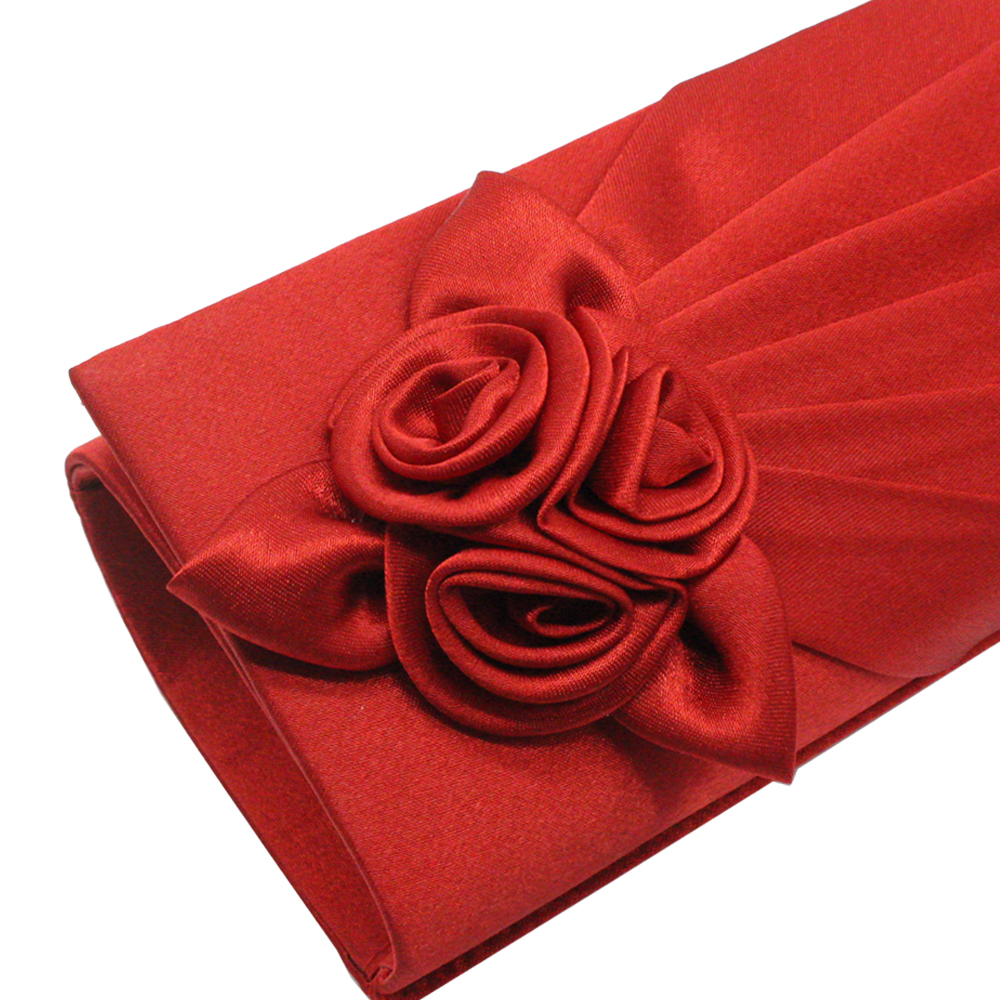 evening clutch bag lady woman rose flower pattern satin bridal evening bag for dating party shopping