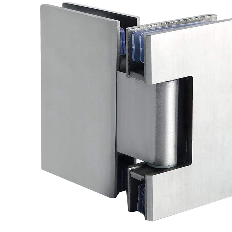 2 Stck Edelstahl Tür Klemme dauerhaft 180 Grad Glas Clip Tür Armaturen Tür Klemme Halterung Rahmenlose Dusche