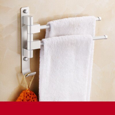 Raum Aluminium Handtuch Gestell 5/4/3/2 Arme Handtuch Hängen mit Haken Schlecht Handtuch Gestell Beweglichen handtuch Riegel Badezimmer Produkte: 2 Waffen