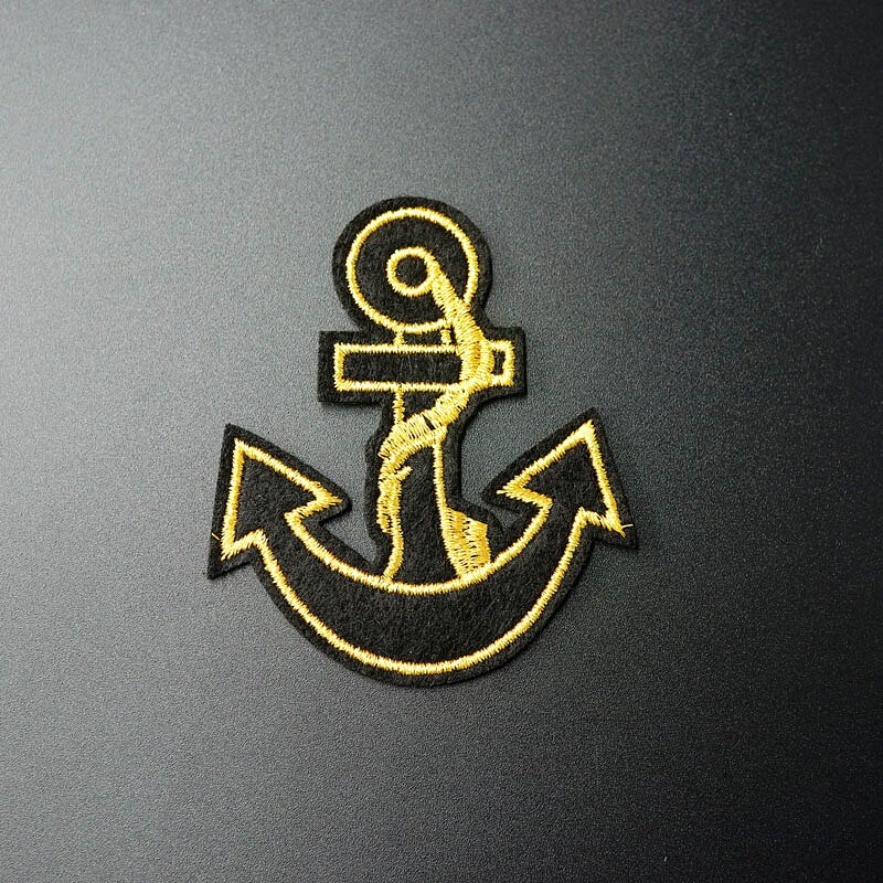 Anker (Size: 5.3X6.6cm) Diy Badges Patch Geborduurde Applique Naaien Label Kleding Stickers Kleding Accessoires
