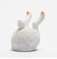 Cartoon 3D bust animal refrigerator stick magnet stick resin handicraft: rabbit butt