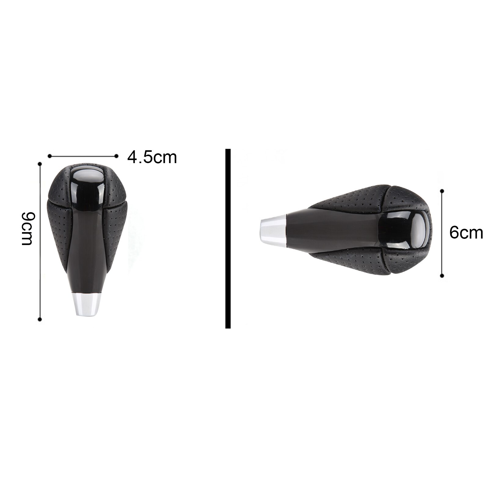 Carbon Fiber Black Faux Leather Gear Shift Knob Electroplating Gear Stick Level Suit for Toyota Lexus Mazda