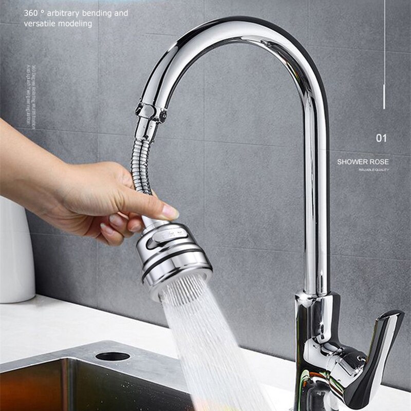 Universal Filter Tap Universal Splash Filter Faucet Sprayer Diffuser Water Splash Three-Speed Adjustable Extend Kitchen Bubbler