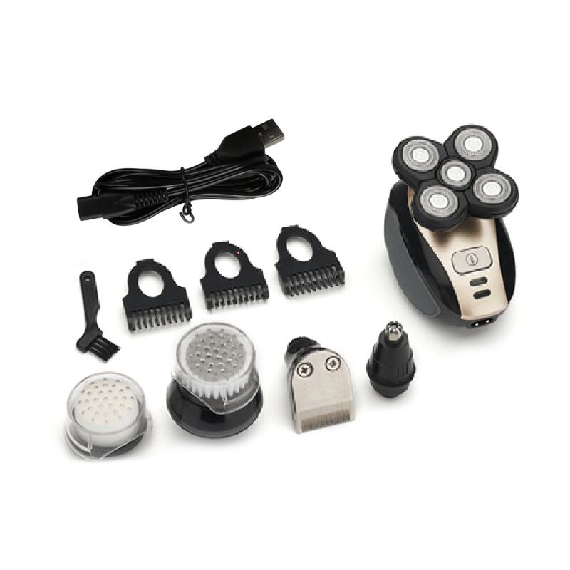 Neue 5-kopf Elektrische Rasur Rasierer Ricoh Rasieren Männer 4D Wasserdichte USB Aufladbare Multifunktions Rasierer: 2