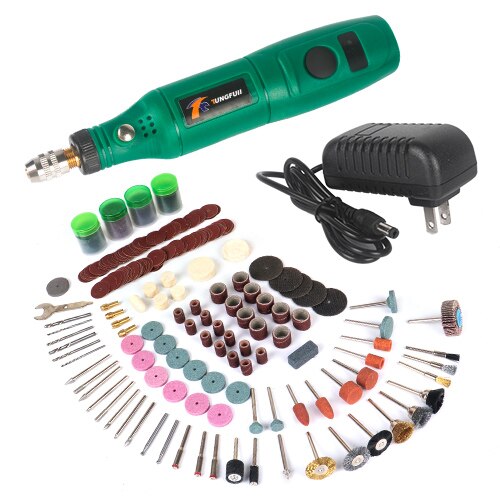 12V rectifieuse Mini vitesse Variable outils rotatifs Kit perceuse graveur stylo pour fraisage polissage: Rouge