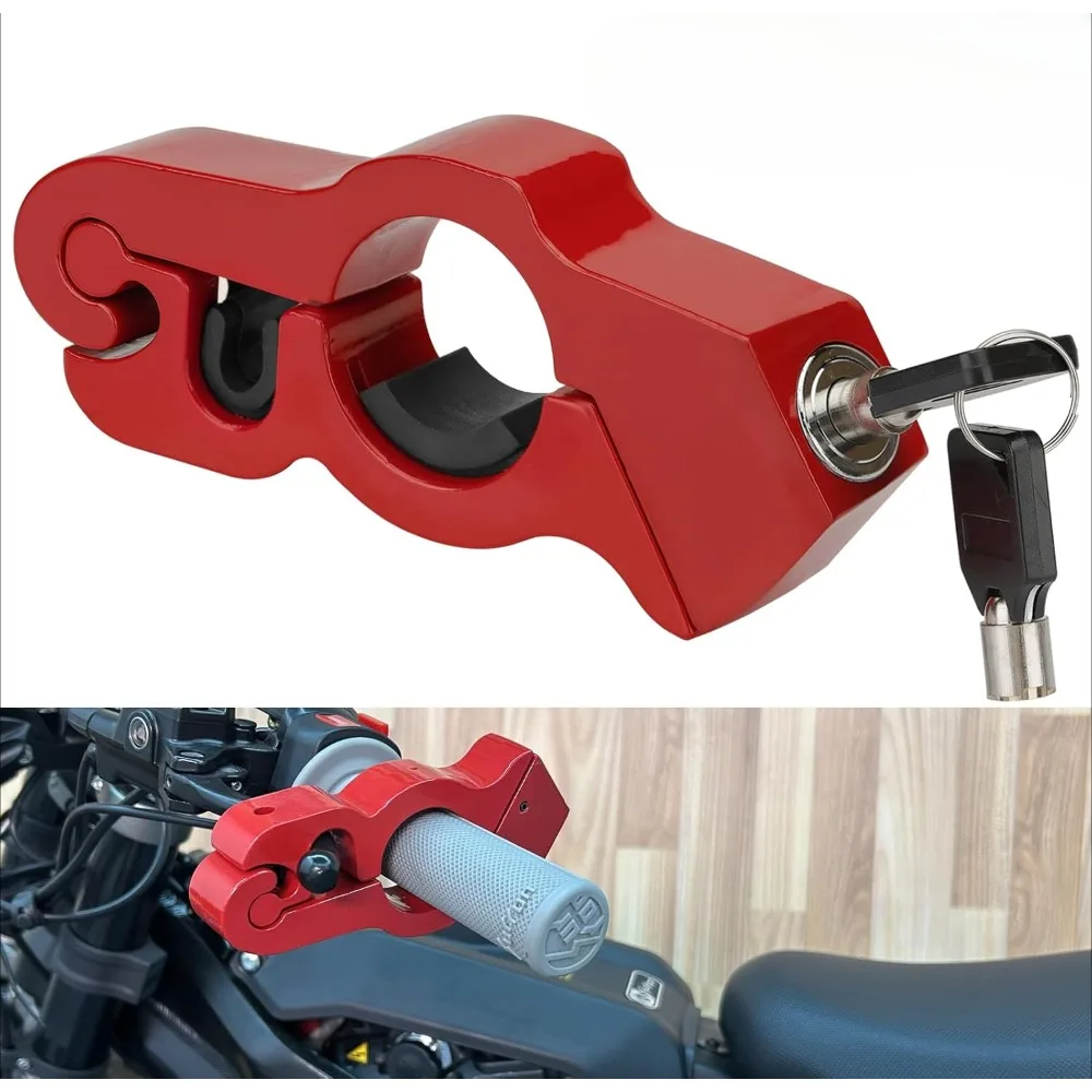 Verrou de guidon de vélo réglable antivol, verrouillage de poignée/accélérateur/frein/guidon pour sécuriser un vélo, un scooter, un cyclomoteur ou un VTT: WHITE