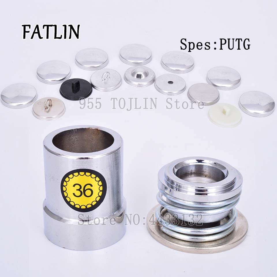 100 set 36l aluminiumklädda tygknappar handgjorda handgjorda metallformar brödform runt tyg fatlin