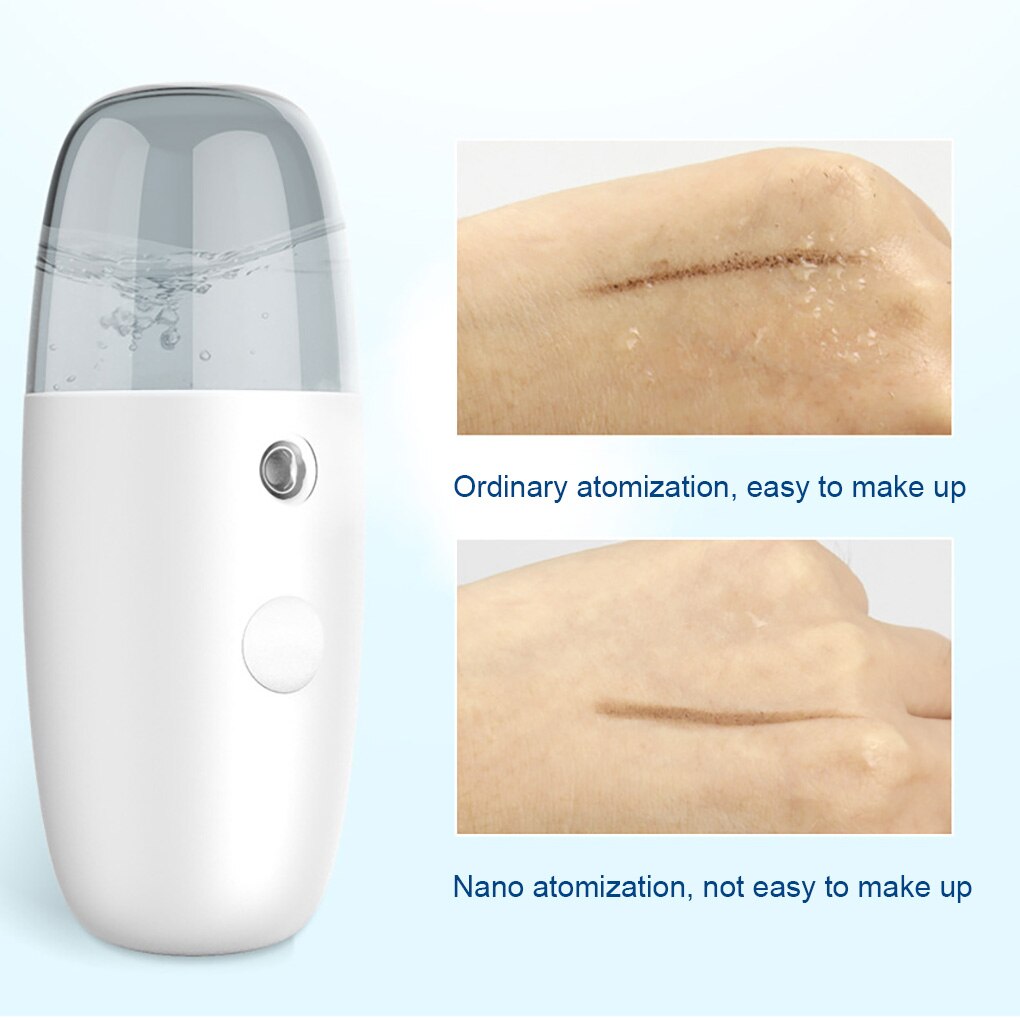 30ml Mini Nano Facial Sprayer USB Nebulizer Face Steamer Humidifier Hydrating Women Skin Care Tool