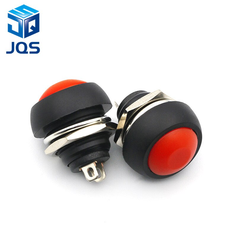 12mm PBS-33B Waterproof Momentary ON OFF Push Button Swithch Mini Round Switch: Red