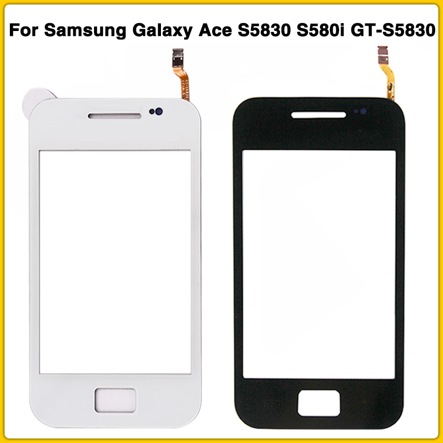 Touchscreen til samsung galaxy ace  s5830 s580i gt -s5830 gt-s5830i touch screen panel digitizer sensor front glas linse