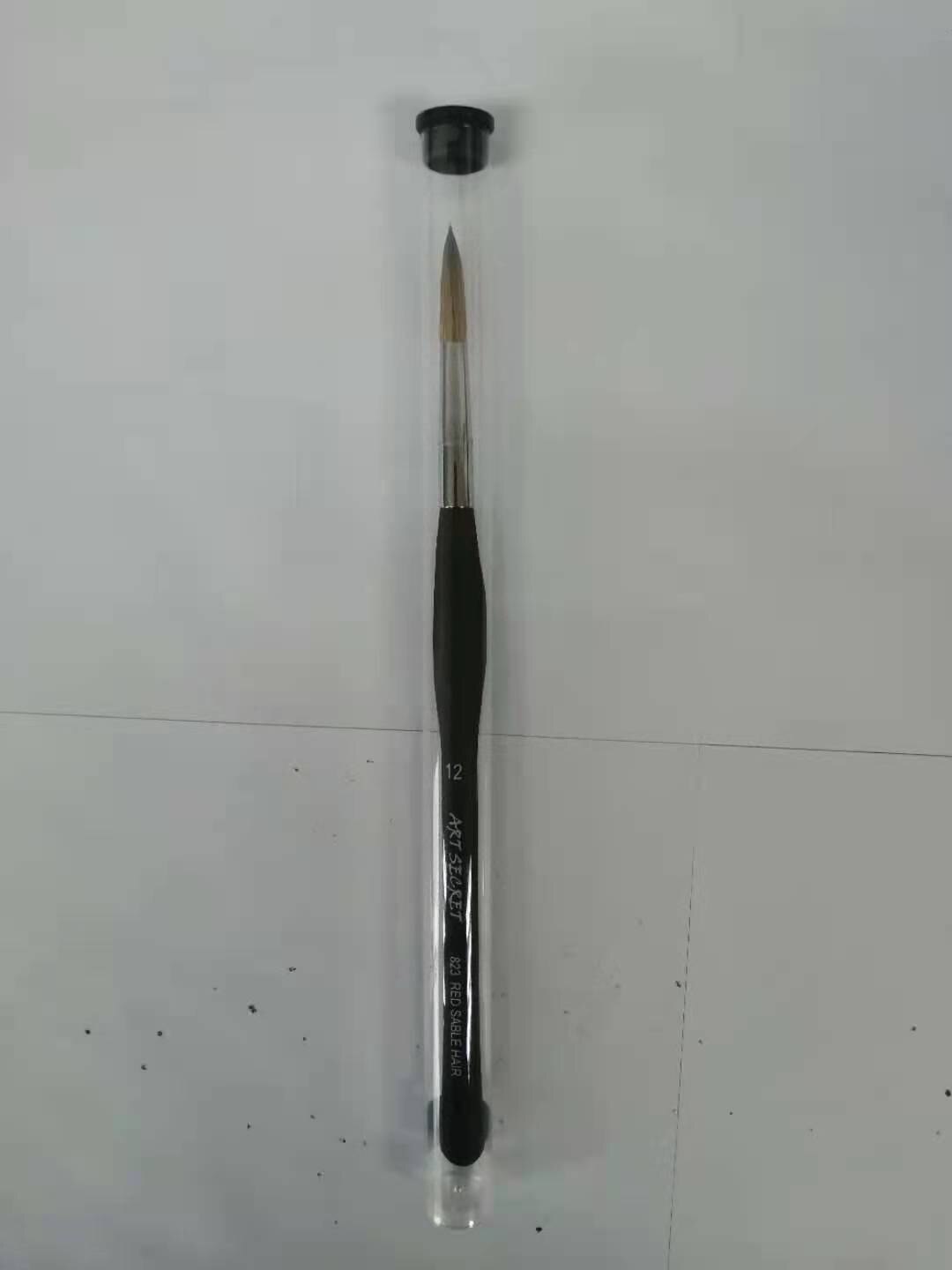 ArtSecret di alta qualità nuovo arrivo 823 capelli di zibellino rosso pennello per pittura ad acquerello manico in plastica nera penna per artista d'arte per disegno: Luce Verde