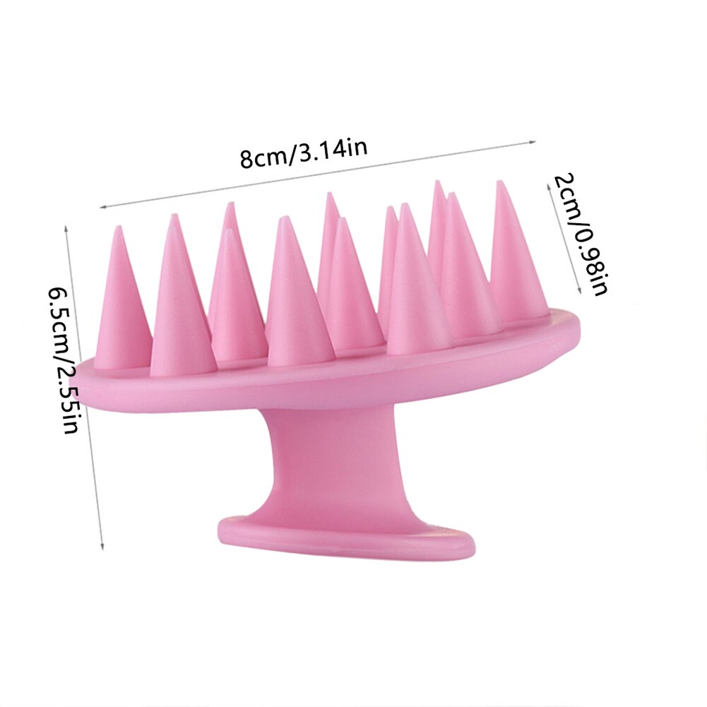 Spazzola per lavaggio capelli doccia in silicone shampoo pettine testa del corpo massaggio del cuoio capelluto pettine doccia bagno terme spazzola per massaggio dimagrante: rosa