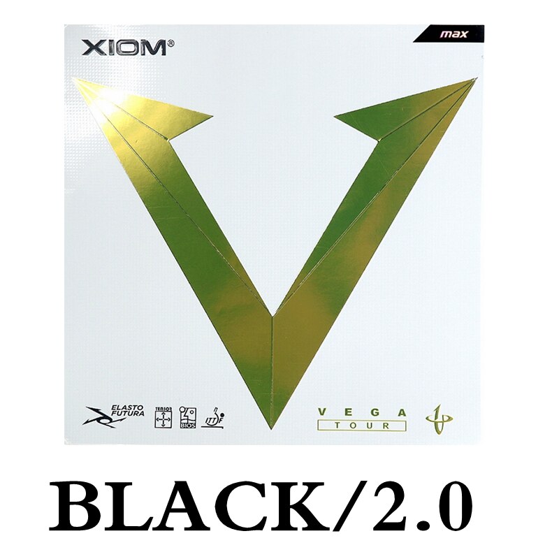 XIOM VEGA TOUR Non-Tacky Rubber Lastest Tensor Sponge Table Tennis Rubber Ping Pong Sponge Tenis De Mesa: BLACK 2.0MM
