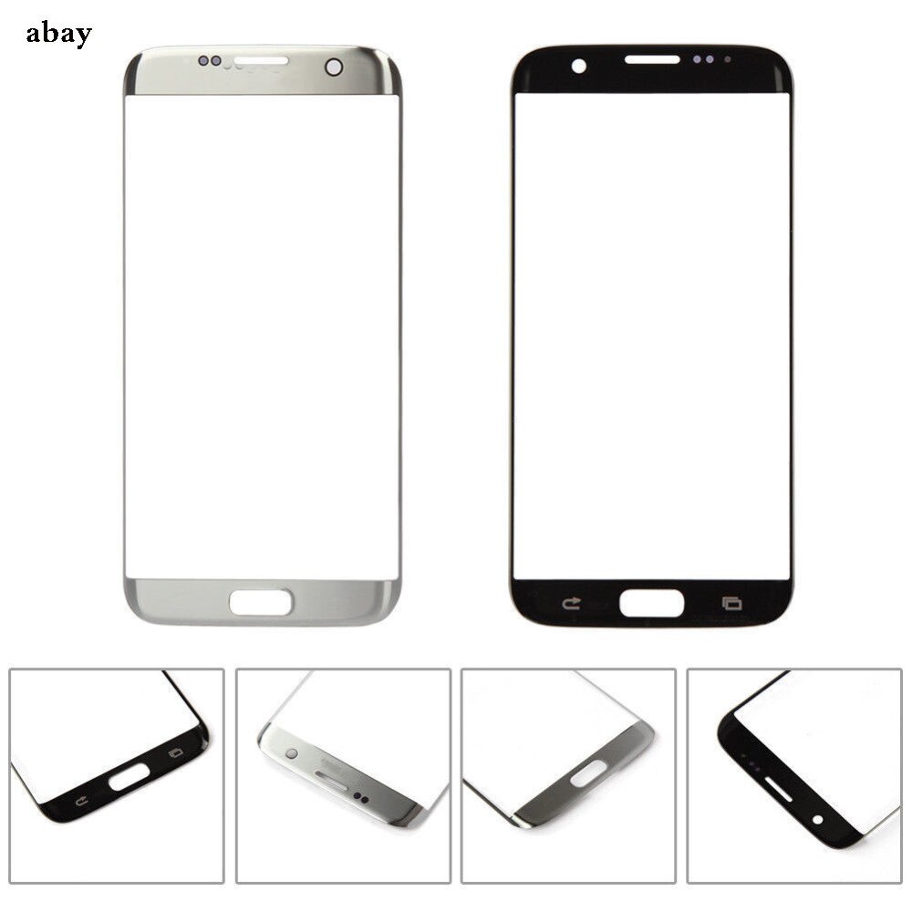 S7 S6 EDGE Front Outer Glass Lens Cover replacement For Samsung Galaxy S6 S7 Edge G925 G935 G935F G935FD LCD glass+Adhesive