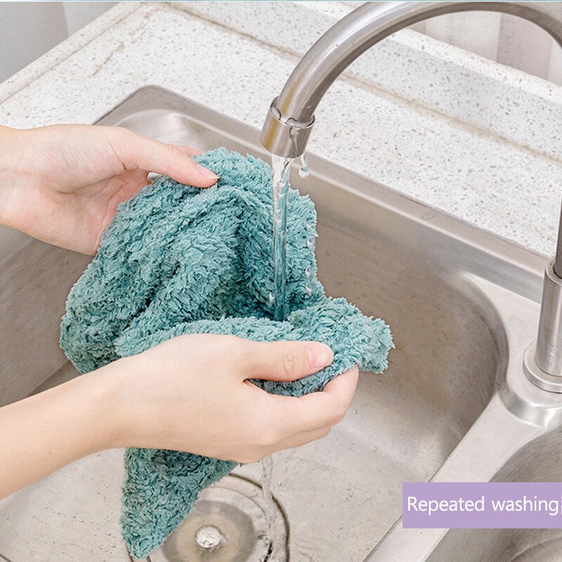 Dry Wet Dual-Purpose Lazy Sweep Cover Sweep Cover Cleaning Tools Flannel Absorbent Mop Cloth Cover Easy To Clean Glass Scrub