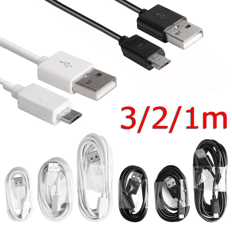 Micro Usb Universele Datakabel Standaard Hoofd Oplaadbare Lange Parachute Kabel 1 m/2 m/3 m Micro Usb-poort voor Android Telefoons