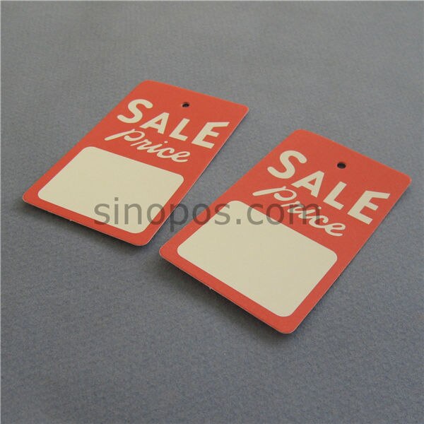 1000 Pack White Perforated Coupon / Consignment Tags - Unstrung Price Tags For Merchandise