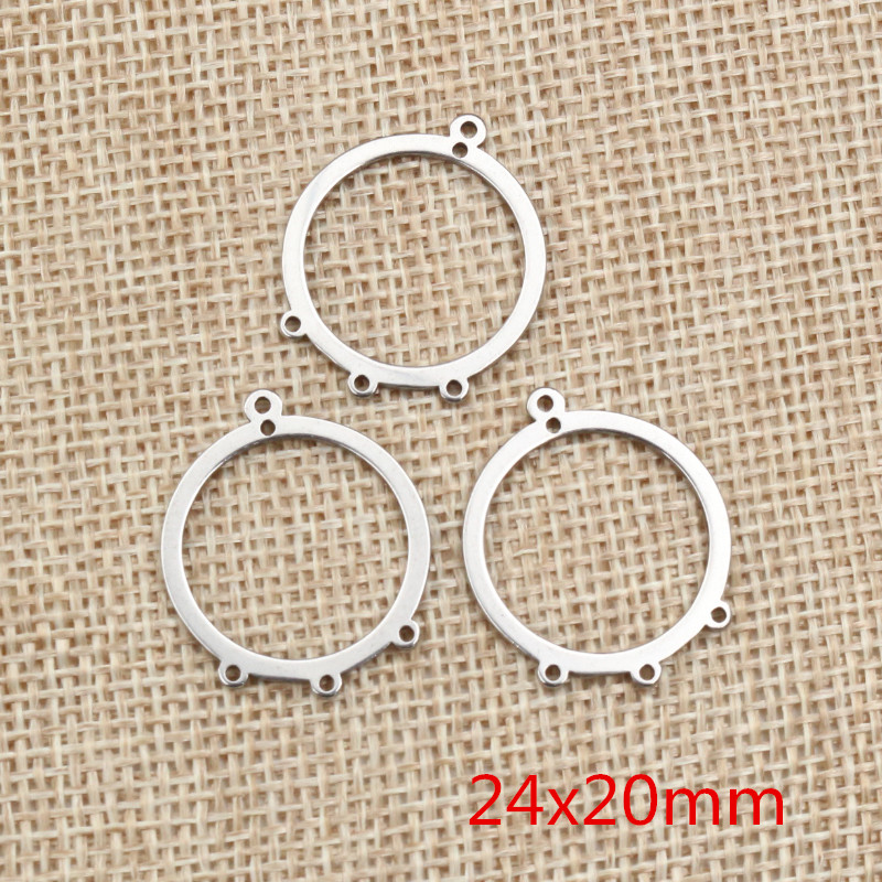 10pcs/lot 316 Stainless Steel Charms Geometry Metal Stamping Blanks DIY Porous Connector Pendant Necklace Earring Accessories: Blue