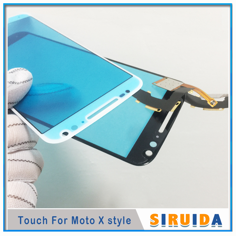 5.7inch LCD Touch Screen Digitizer Front Glass Panel with Flex Cable For Motorola Moto X Style XT1570 XT 1572 1575 Replacement