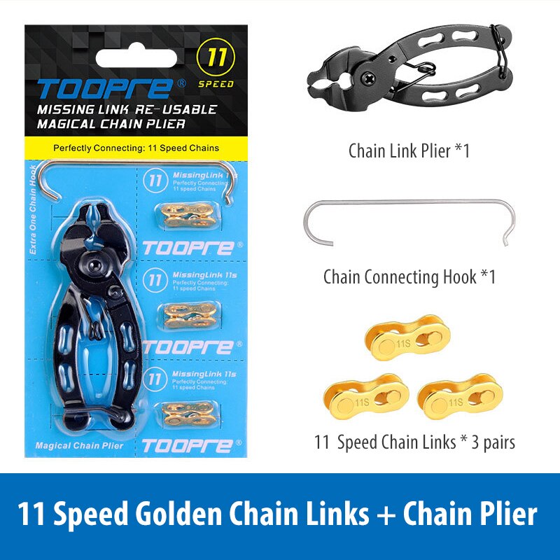 Cykel cykel mangler kæde quick link tang master link fjernelse reparationsværktøj 6/7/8/9/10/11/12 speed quick link stik: 11s gyldne