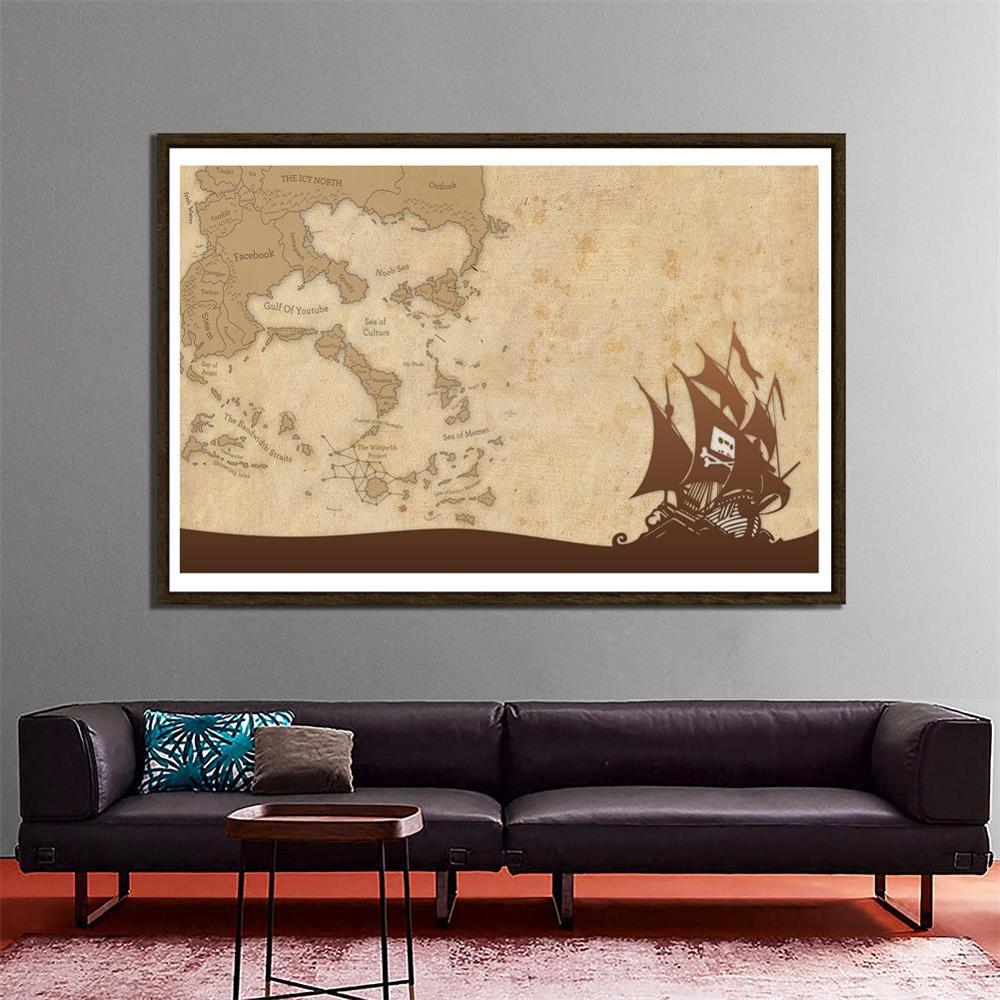 150x225cm DIY Decor Map Home Office Wall Decor Painting Photography Backdrops Photo Studio Props