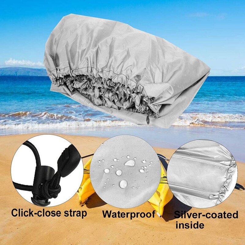 -Kayak Kano Opslag Cover Stofdicht Cockpit Cover Waterdicht Uv-bestendig Stof Boot Cover Voor 13.5-15Ft G Boten
