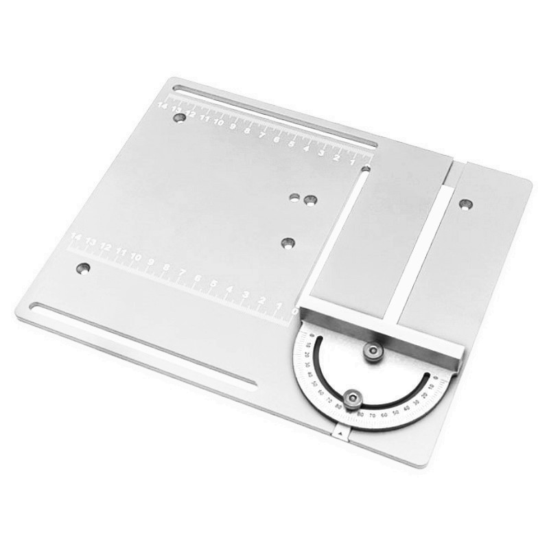 Aluminium Mini Tafel Zag Klaring Insert Plaat Cirkelzaag Flip Boord Met Mijter Gauge Guide Set Houtbewerking Werkbank