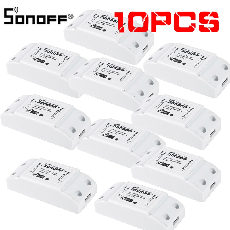 Sonoff Basic Wifi Switch DIY Wireless Remote Domotica Light Smart Home Automation Relay Module Controller Work with Alexa Google