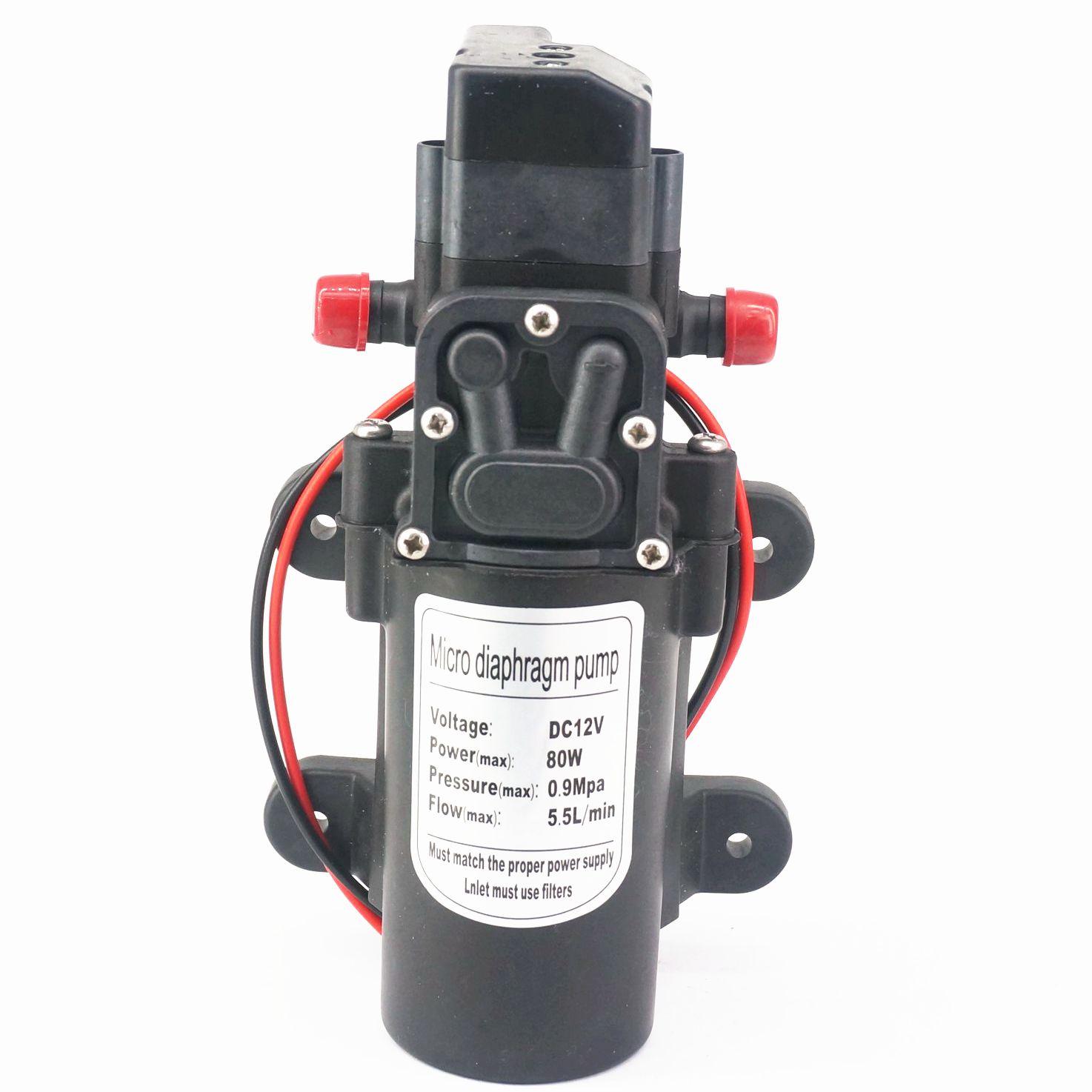 DC 12V 80W Micro Diaphragm Water Pump Self-priming Booster Pump Automatic Switch 330L/H Y7