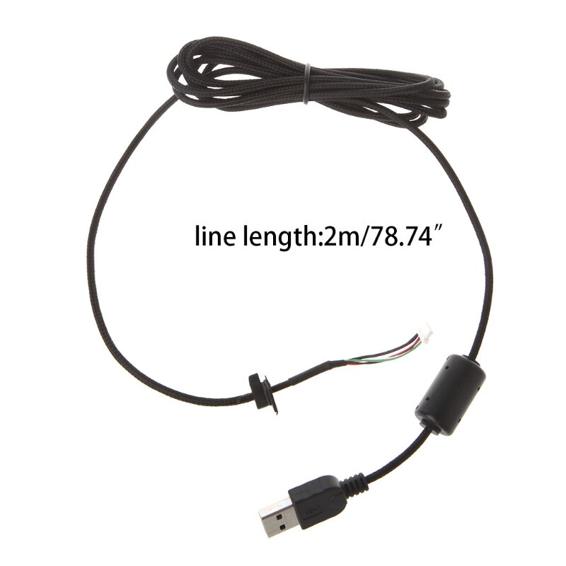 1 Set 2m Duurzaam Nylon Gevlochten Lijn USB Muis Kabel Kabel Voor Logitech G9 G9X