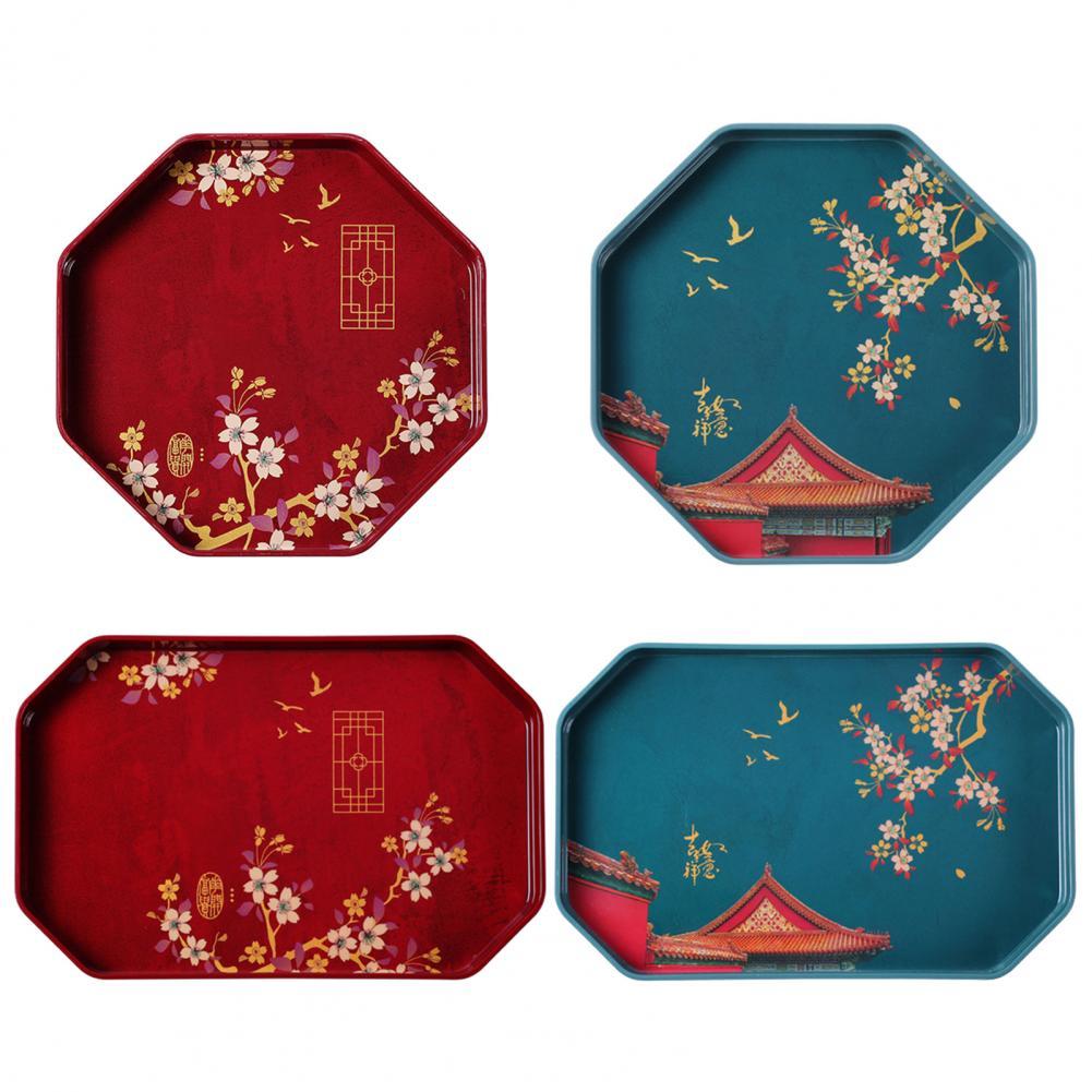 Chinese Traditionele Thee Lade Vierkante/Ronde Tafel Dienblad Voedsel Plaat Bruiloft Decoratie Plateau De Serviceподнос Для Декора