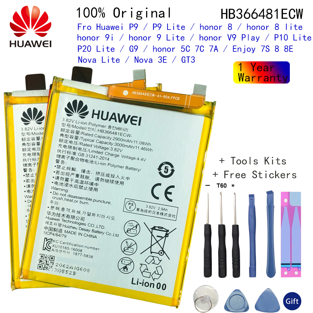Huawei 100% Originele Batterij Honor 8 Honor 8 Lite Honor 9i Honor 9 Lite Honor V9 Spelen P9 P9 Lite p10 Lite P20 Lite G9 Honor 5C