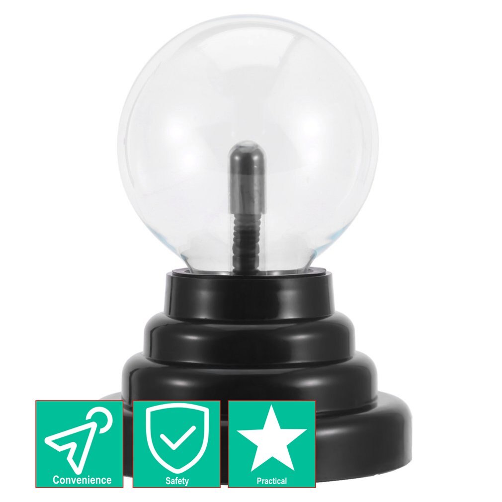 ICOCO 3 Inch USB Plasma Ball Electrostatic Sphere Light Magic Crystal Lamp Ball Touch Sensitive Transparent Desktop Lights Decor