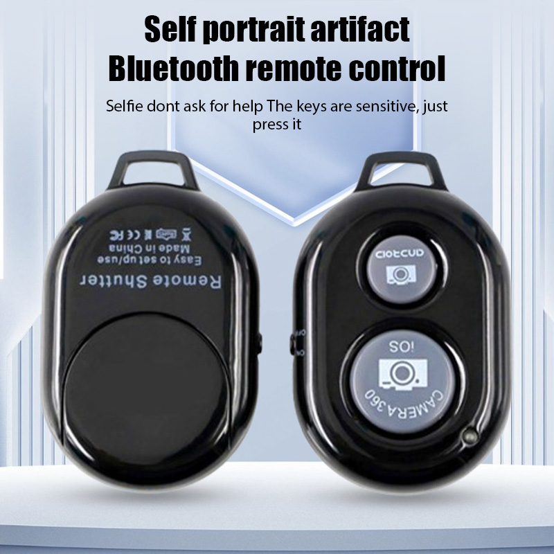 Mini cámara con control remoto compatible con Bluetooth, disparador de fotos, botón de liberación, teléfono, Selfie para teléfonos inteligentes IOS/Android