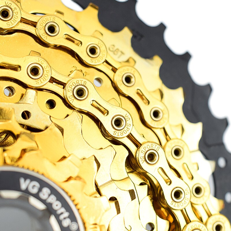 Fahrrad Ketten 8 9 10 11 Geschwindigkeit Velocidade Titan Überzogen Ti Gold Silber Berg Straße Fahrrad MTB Kette Teil Radfahren 116L