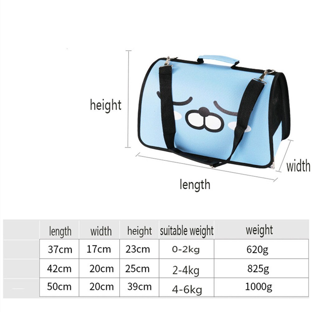 Portable Pet Carrier Bag Cat Outdoor Breathable Shoulder Handbag Dog Collapsible Mesh Folding Cage Puppy Travel Kitten Backpack
