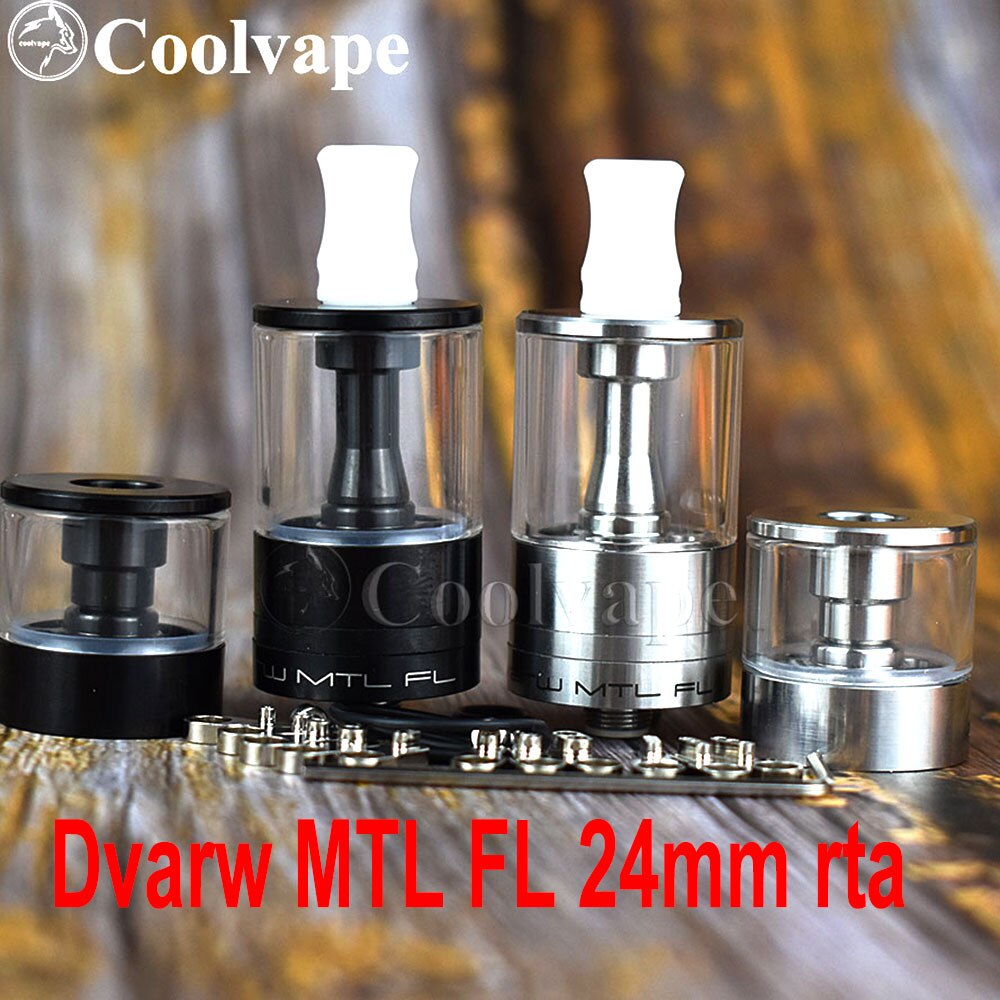 Dvarw MTL FL 24 rta 24mm Single Coil Airflow Tank Rebuildable atomizer rta 316 stainless steel vape tank vs Siren V2 GTA MTL