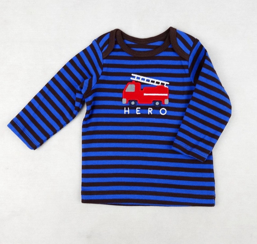 Camiseta para bebé de manga larga con bordado para coche, camisetas de primavera para niño y niña, ropa para niño, camisetas a rayas para bebé: Default Title