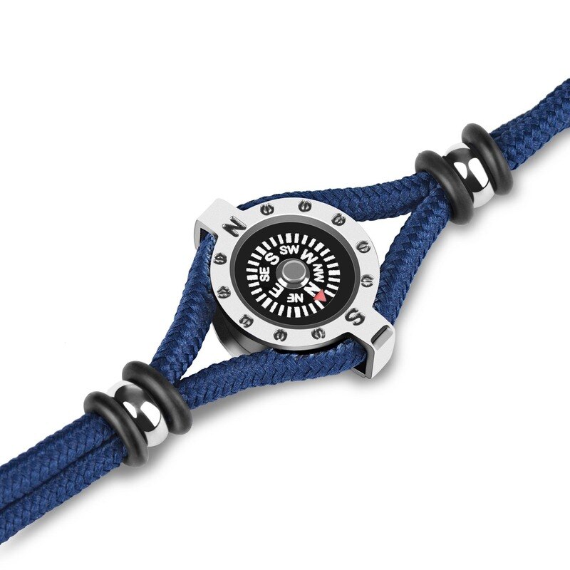 Outdoor Camping Verloren Richtung Edelstahl Kompass Armband Rettungs Überleben Armband Unisex Kreative Schmuck