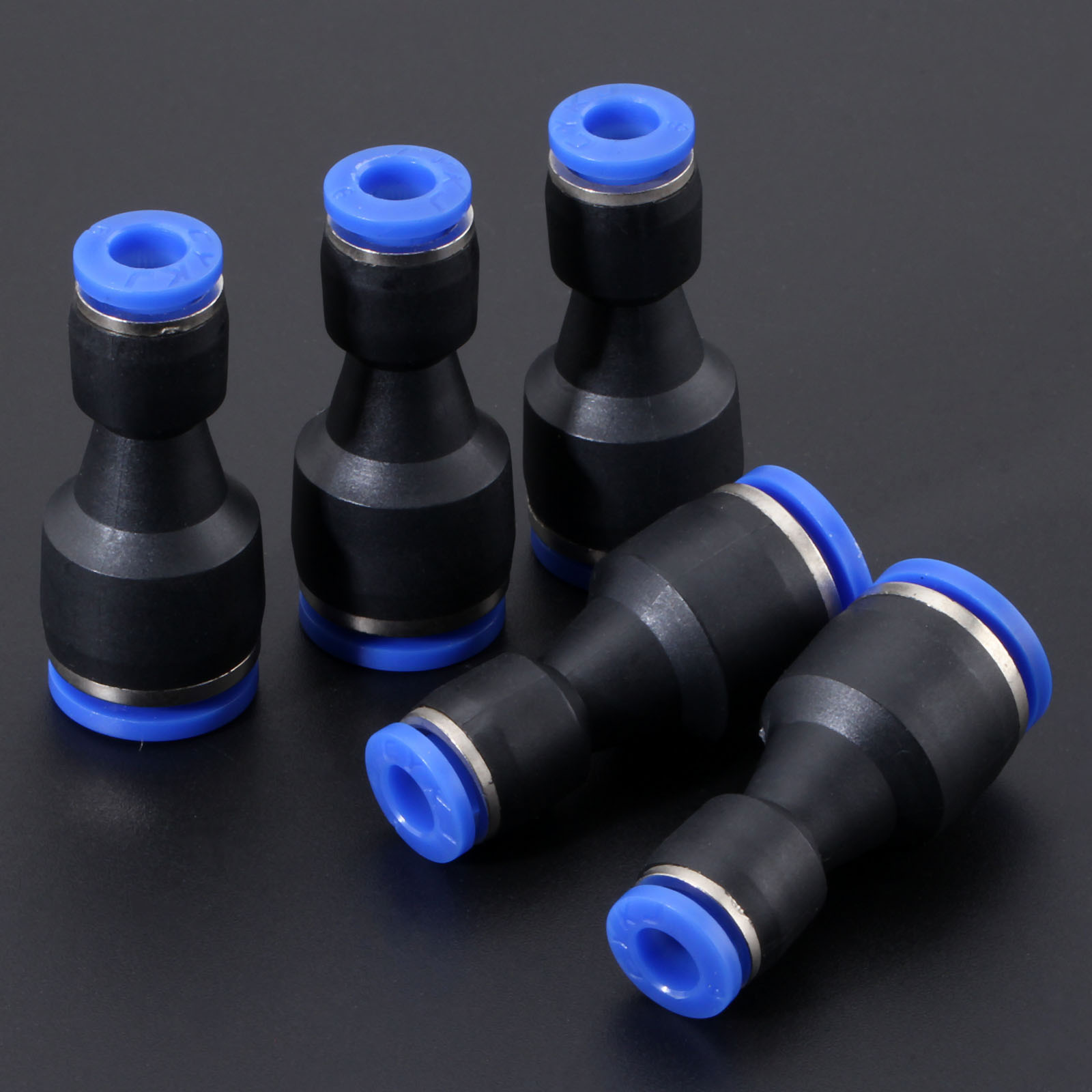 5Pcs 10mm Hole to 6mm Pneumatic Fittings Push In Straight Reducer Connectors For Air Water Hose Pneumatic Parts Quick Fitting