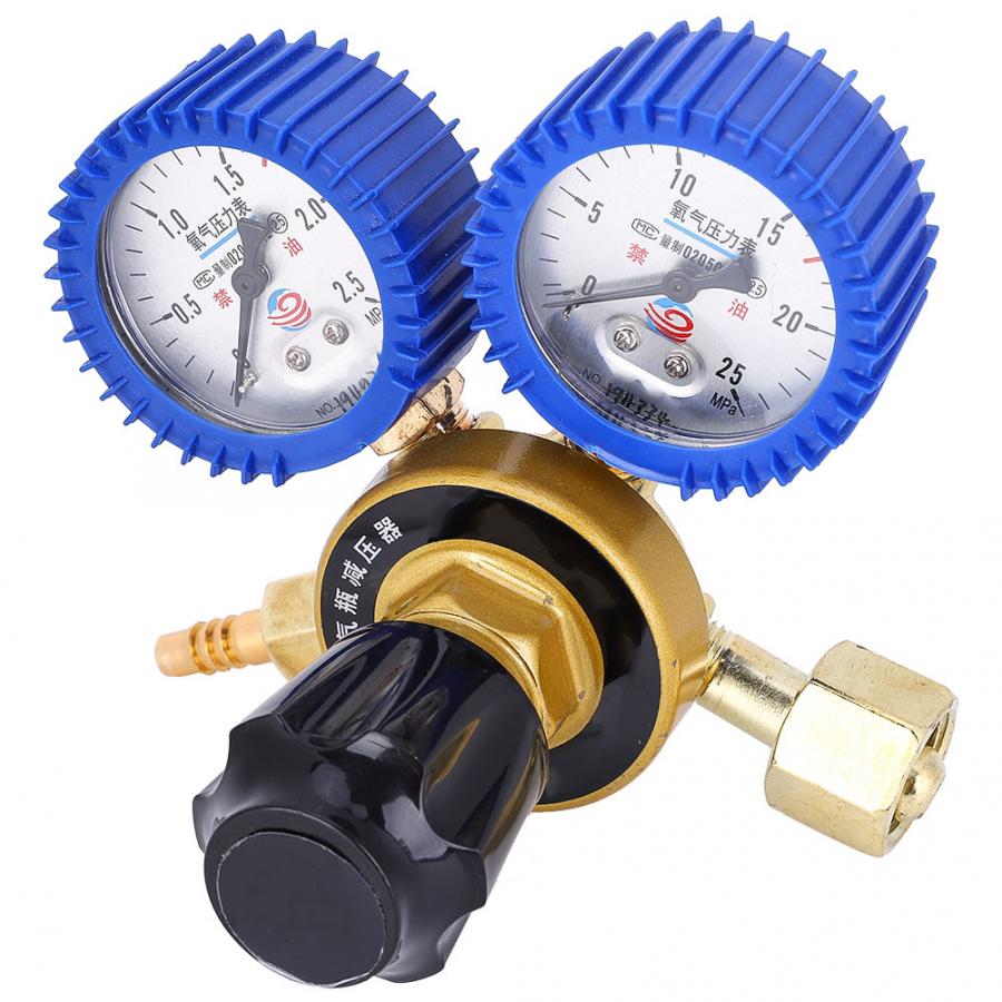 Pneumatic Tools 0.4-25MPa Oxygen Gas Pressure Reducer Air Flow Regulator Gauge Meter Gas Pressure Measurement