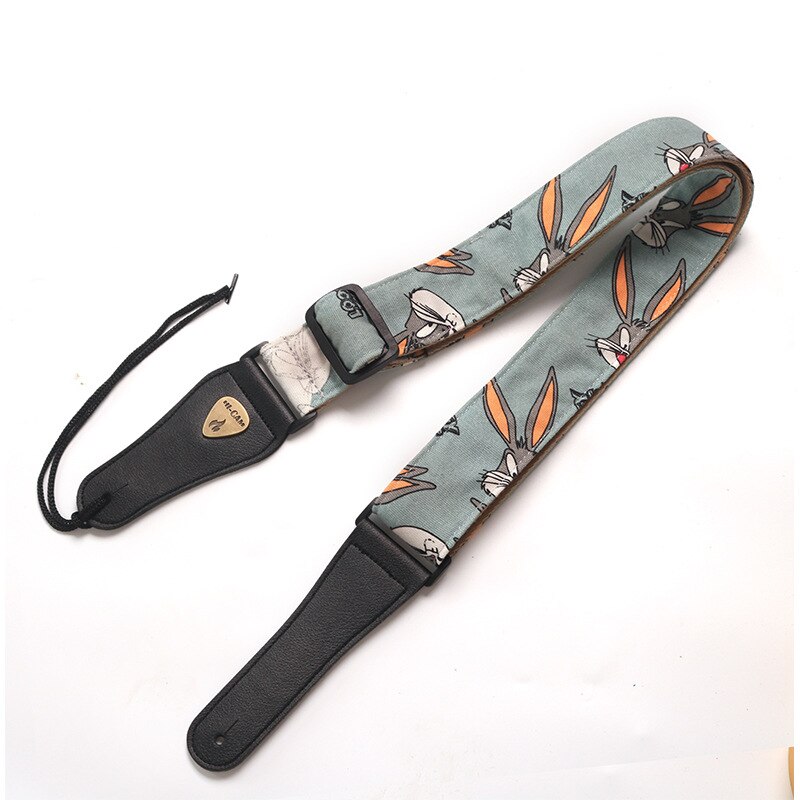 Geborduurde Gitaarband Nationale Stijl Schouderband Lint Muziekinstrument Band Gitaarband Instrument Gitaar Deel: Bugs Bunny
