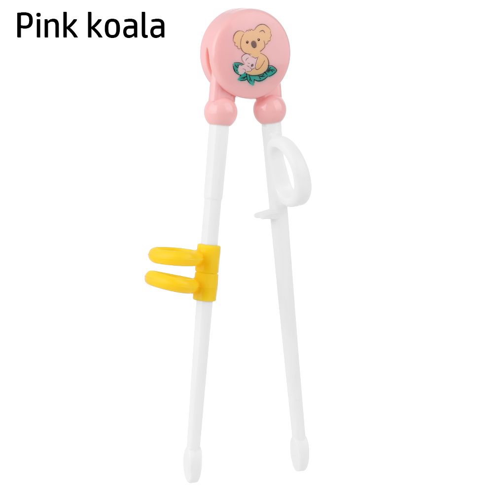 1 Pair Cartoon Chopsticks Children Eating Training Chopsticks Learn Chopsticks Correct Usage Baby Practice Chopstick: Pink koala