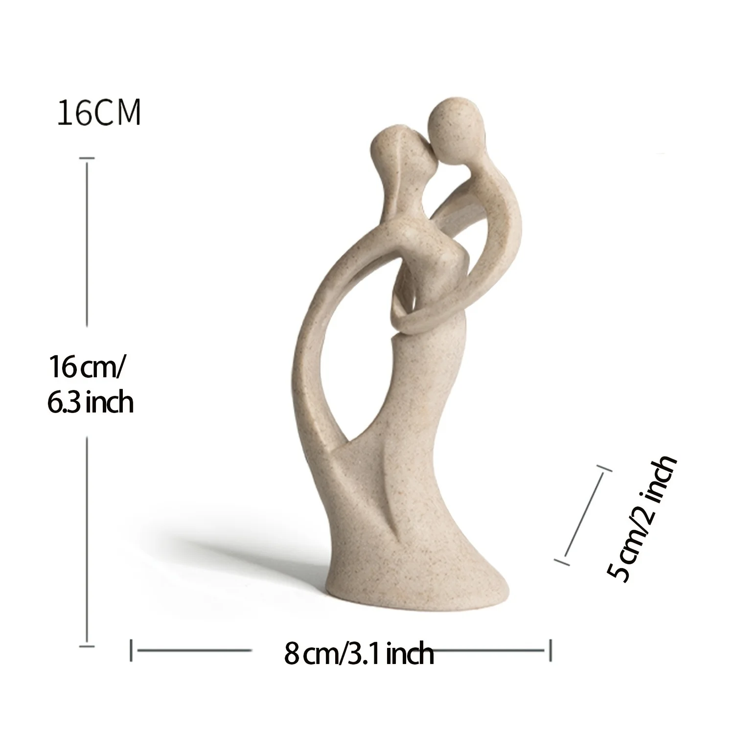 Sandstenspar ornamenter, moderne og enkle skulpturer, hjemmelavet harpiks håndværk dekoration