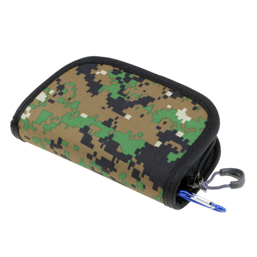 Multi-Purpose Durable Fishing Spoon Lures Tackle Bag Case Spinner Box Waterproof Attach to Vest Backpack Nylon Fabric Spoon Bag: Color B