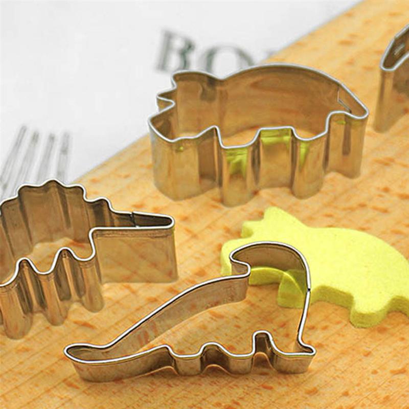 6 Pcs Rvs Cookie Cutters Dinosaurus Vorm Biscuit Friut Cutter Mold Cake Decorating Tool Dinosaurus Cookie Cutters