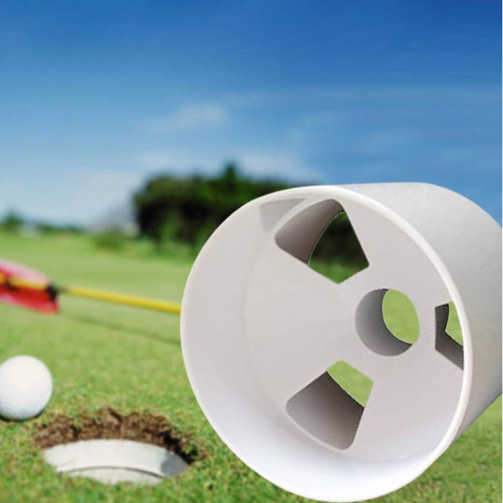 Premium Golf Hole Cup Plastic Putting Green Cup Training Aids Flag Holder Golf Accessories